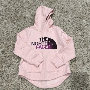 Light pink Northface hoodie with purple ombre logo size 5XXS